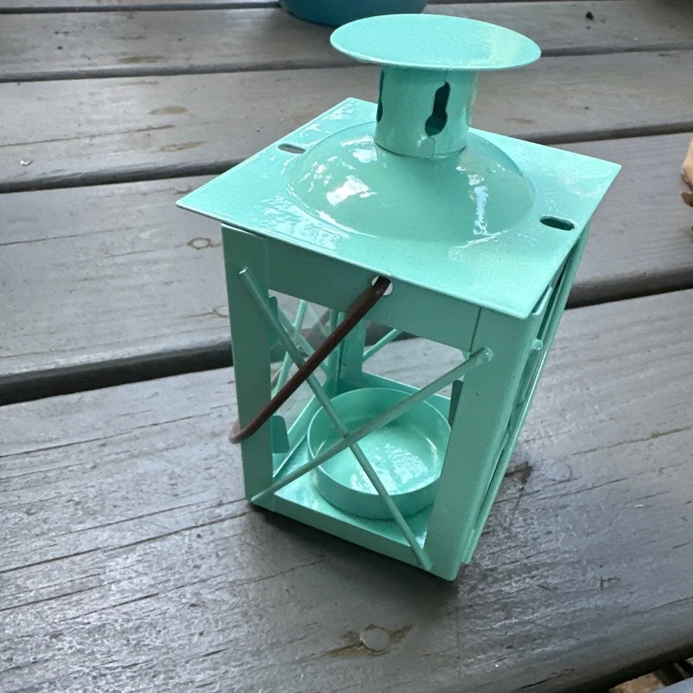 24 Kate Aspen Aqua Lantern Candle Holders
